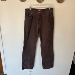 Lucky Brand Brown Corduroy 361 vintage straight leg pants size 34x34